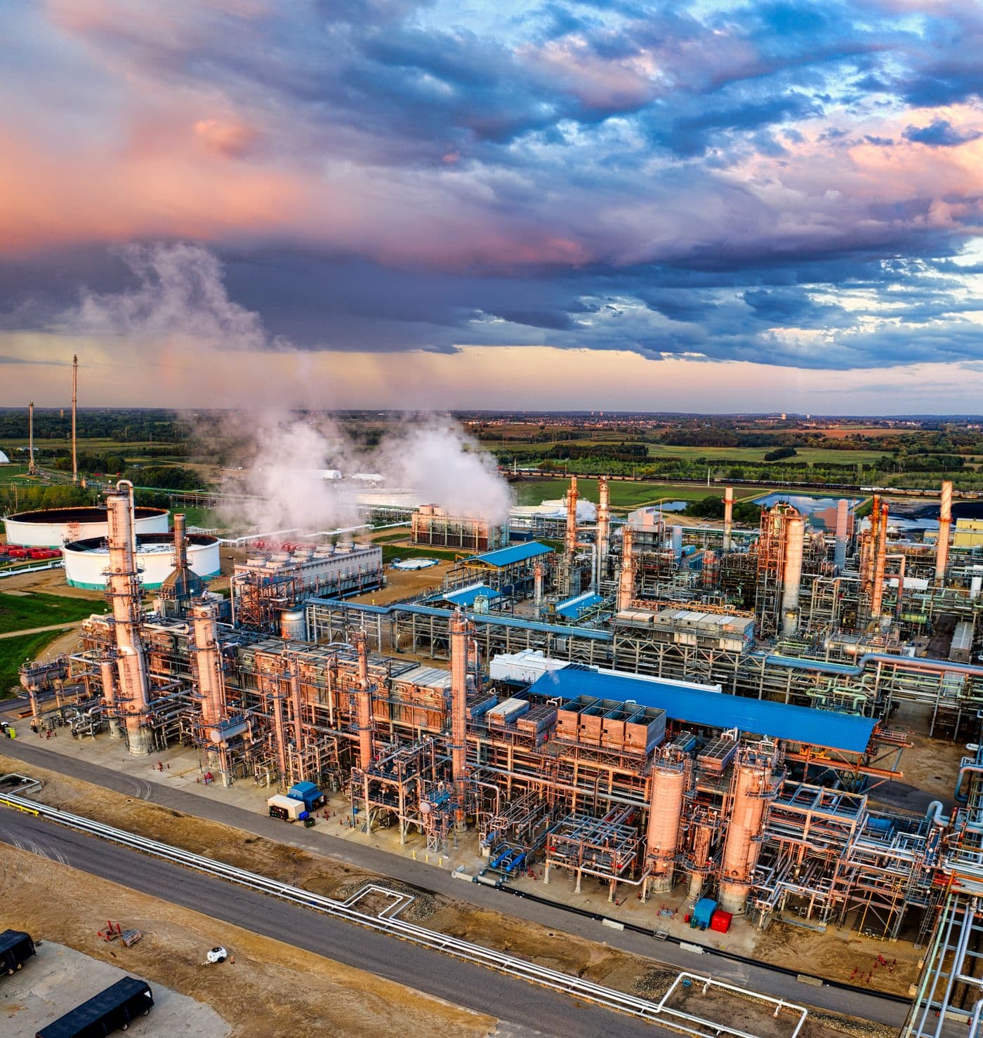 Production facility viewed from above.